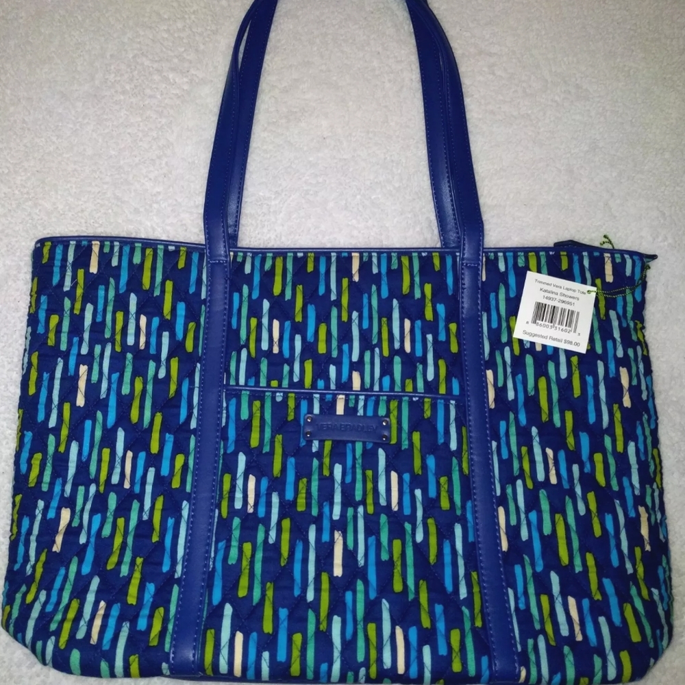 Vera Bradley Trimmed Vera Laptop Tote